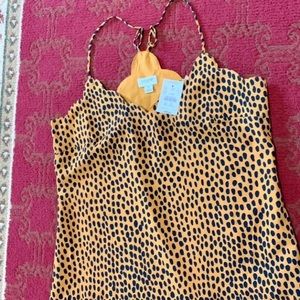J Crew tank top blouse NWT Animal Print